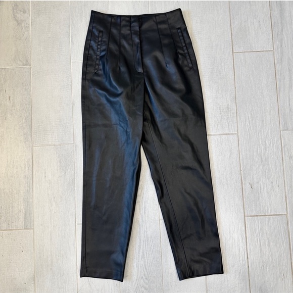 Zara High Waisted Faux Leather Pants - Picture 5 of 5